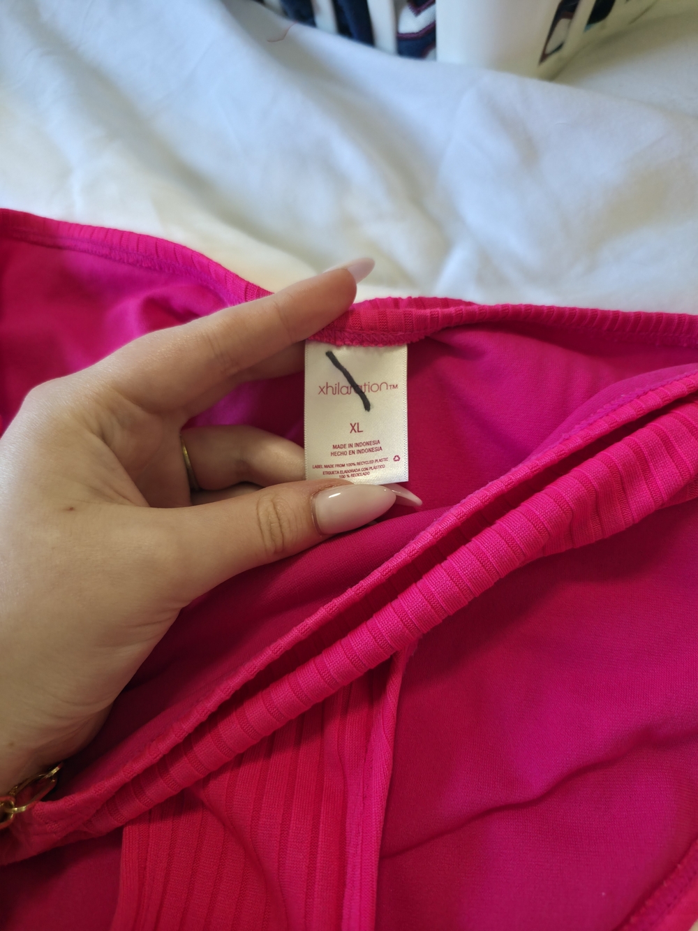 Hot Pink Ribbed Bikini Bottom - Picture 8 of 8